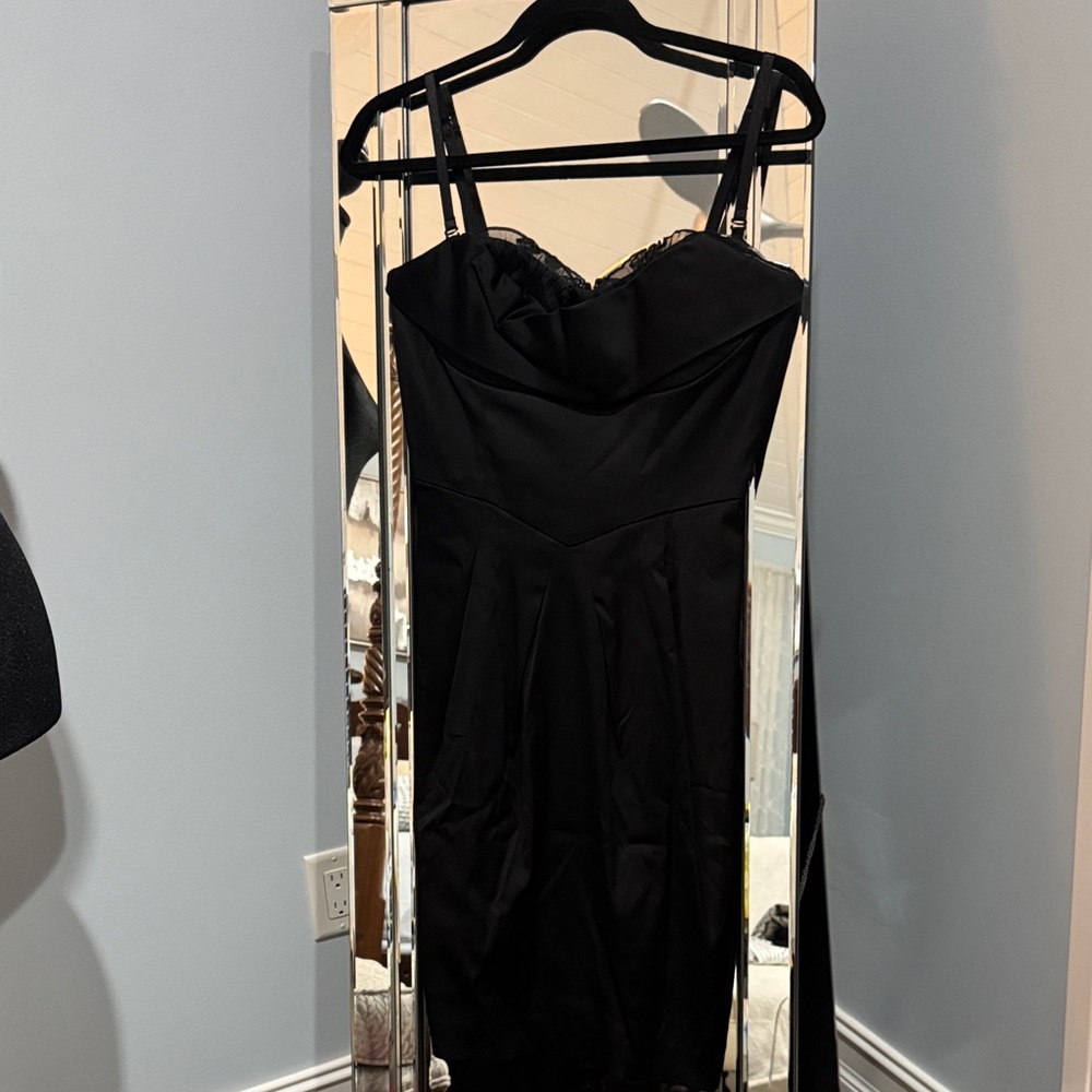 BCBGMaxAzria Black Strapless Dress